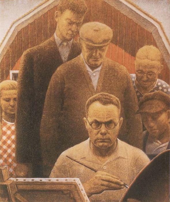 Grant Wood Return from Bohemia oil painting image